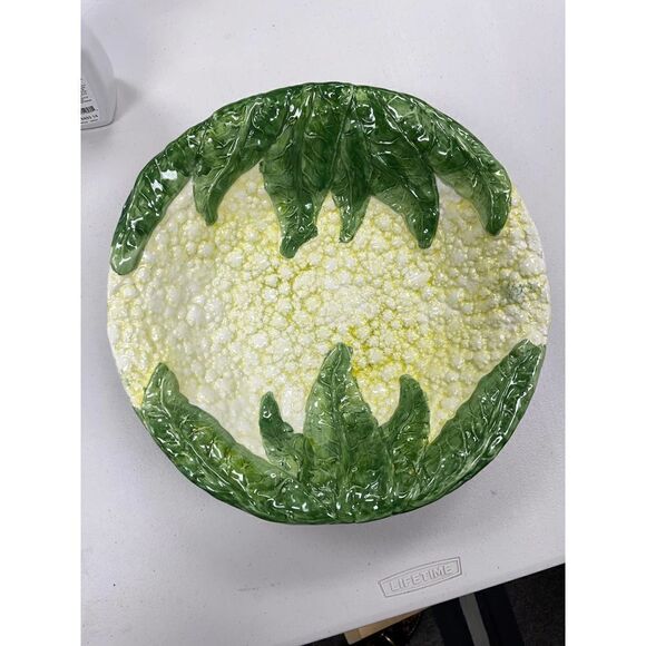 Vintage Valli Italy Cauliflower Serving Bowl 14” - Picture 7 of 7